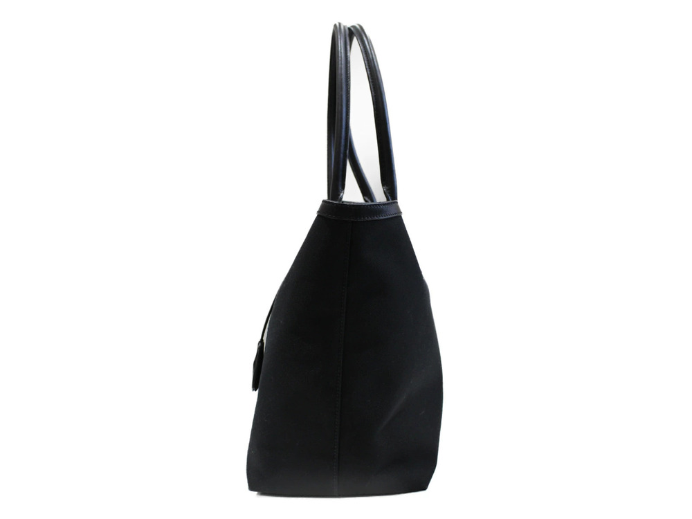 Prada tote Leather Black Canvas bag Black
